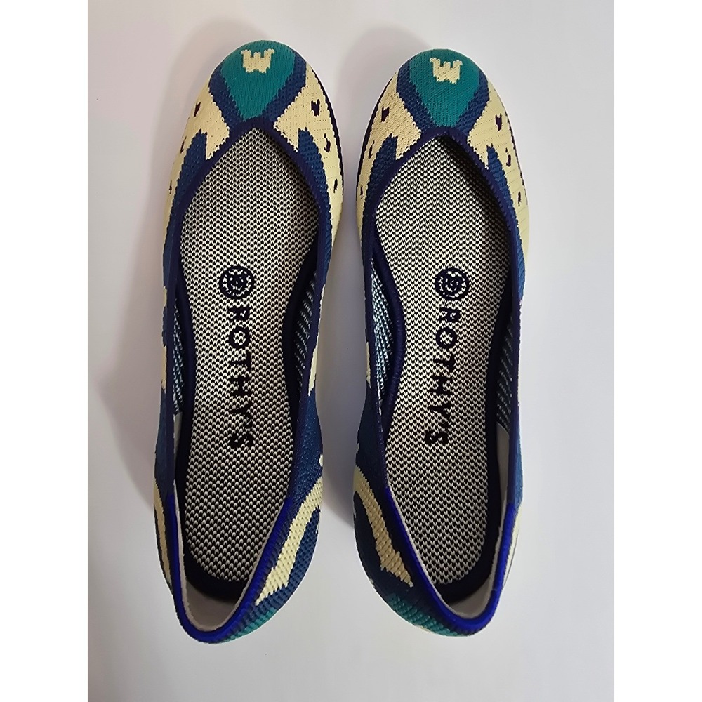 Rothy's The Flat Shoes Moroccan Blue Knit Women's Size 6 New RETIRED RARE - Picture 6 of 10